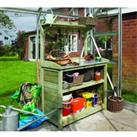 Rowlinson Timber Potting Table with Shelves - 3 x 2ft