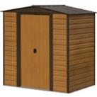 Rowlinson Woodvale Double Door Metal Apex Shed without Floor - 6 x 5ft