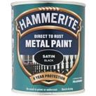 Hammerite Metal Satin Paint - Black - 750ml