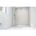 Mermaid White Gloss Laminate 2 Sided Shower Panel Kit - 900 x 900mm