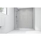 Mermaid White Sparkle Gloss Laminate 3 Sided Shower Panel Kit - 900 x 900mm