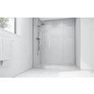 Mermaid White Acrylic 3 Sided Shower Panel Kit - 1200 x 900mm