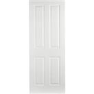 Wickes Chester White Grained Moulded Fully Finished 4 Panel Internal Door - 1981 x 610mm