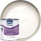 Wickes Trade Satin Wood & Metal Paint - Pure Brilliant White - 1L