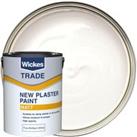 Wickes Trade Matt Emulsion Paint for New Plaster - Pure Brilliant White - 5L