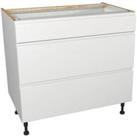 Wickes Madison White Gloss Handleless Drawer Unit - 900mm Part 1 of 2