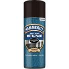Hammerite Metal Aerosol Hammered Paint - Black - 400ml