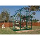 Palram Green anopia Harmony Aluminium Apex Greenhouse with Clear Polycarbonate Panels - 6 x 6ft