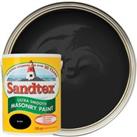 Sandtex Microseal Ultra Smooth Weatherproof Masonry 15 Year Exterior Wall Paint - Black - 5L
