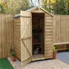 Forest Garden Windowless Overlap Apex Pressure Treated Shed - 4 x 3ft