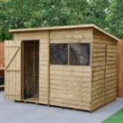 Forest Garden Overlap Pent Pressure Treated Shed - 8 x 6ft