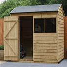 Forest Garden Overlap Reverse Apex Pressure Treated Shed - 6 x 4ft