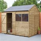 Forest Garden Overlap Reverse Apex Pressure Treated Shed - 8 x 6ft