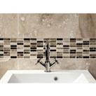 Wickes Emperador Marble & Glass Mosaic Tile Sheet - 297 x 297mm