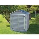 Palram Canopia Double Door Plastic Apex Shed with Skylight Roof - 6 x 5ft