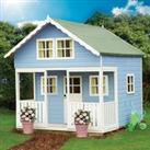 Shire 8 x 9ft Lodge & Bunk Large Wooden Playhouse with Veranda