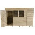 Forest Garden 10 x 6ft Overlap Pent Pressure Treated Shed