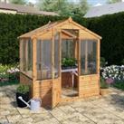 Mercia Wooden Apex Greenhouse with Assembly - 4 x 6ft