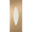 XL Joinery Pesaro Glazed Oak Patterned Internal Door - 1981 x 686mm