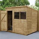 Forest Garden 7 x 5ft Overlap Pent Pressure Treated Potting Shed with Assembly