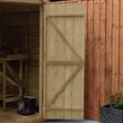 Forest Garden 8 x 6ft Overlap Reverse Apex Pressure Treated Shed with Assembly