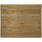 Forest Garden Pressure Treated Horizontal Hit & Miss Fence Panel - 1800 x 1500mm - 6 x 5ft - Pack of 4