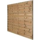 Forest Garden Pressure Treated Horizontal Hit & Miss Fence Panel - 1800 x 1800mm - 6 x 6ft - Pac