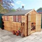 Mercia 12 x 8ft Double Door Timber Overlap Apex Shed with Assembly