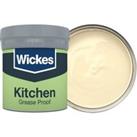 Wickes Kitchen Matt Emulsion Paint Tester Pot - Cream No.305 - 50ml
