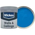Wickes Vinyl Matt Emulsion Paint Tester Pot - Brilliant Blue No.955 - 50ml