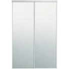 Spacepro Sliding Wardrobe Door White Framed Mirror Twinpack - 2260mm x 610mm