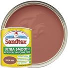 Sandtex Microseal Ultra Smooth Weatherproof Masonry 15 Year Exterior Wall Paint - Brick Red - 1L