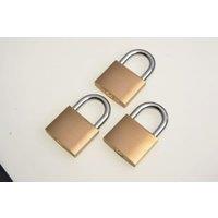 Wickes Brass Padlock - 40mm - Pack of 3