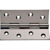 Wickes Polished Chrome Phosphor Bronze Washered Butt Hinge - 100mm - Pack of 2