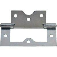 Wickes Zinc Flush Hinge - 75mm - Pack of 2