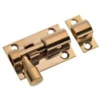 Wickes Polished Brass Barrel Bolt - 38mm