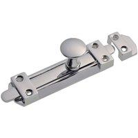 Wickes Chrome Heavy Duty Flat Bolt - 100mm