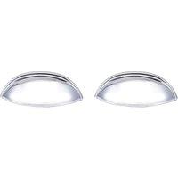 Wickes Cup Polished Chrome Cabinet Handle - 84mm - Pack of 2