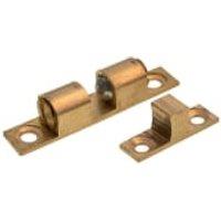 Wickes Brass Double Ball Catch - 42mm - Pack of 2