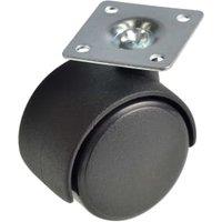 Wickes Twin Castor Wheel Plate Fix - 40mm - Pack of 4