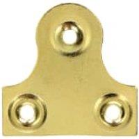 Wickes Plain Brass Glass Plate - 33mm - Pack of 10