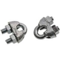 Wickes Bright Zinc Plated Wire Rope Clamp - 4mm - Pack of 2