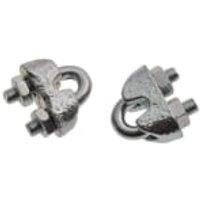 Wickes Bright Zinc Plated Wire Rope Clamp - 3mm - Pack of 2