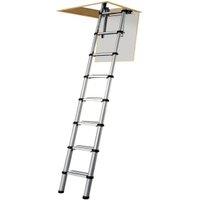 Werner Telescopic Aluminium Loft Ladder - Max Height 2.61m