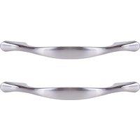 Wickes Flat Bow Brushed Nickel Cabinet Handle - 148mm - Pack of 2