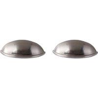 Wickes Cup Brushed Nickel Cabinet Handle - 84mm - Pack of 2
