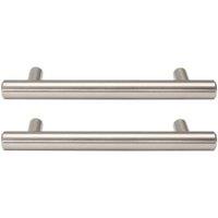 Wickes T-Bar Polished Chrome Cabinet Handle - 135mm - Pack of 2