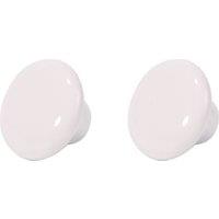 Wickes Ceramic White Cabinet Knob - 37mm - Pack of 6