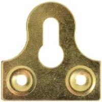 Wickes Slotted Brass Glass Plate - 38mm - Pack of 10