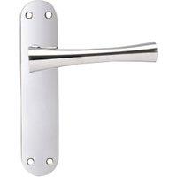 Monaco Polished Chrome Latch Door Handle - 1 Pair